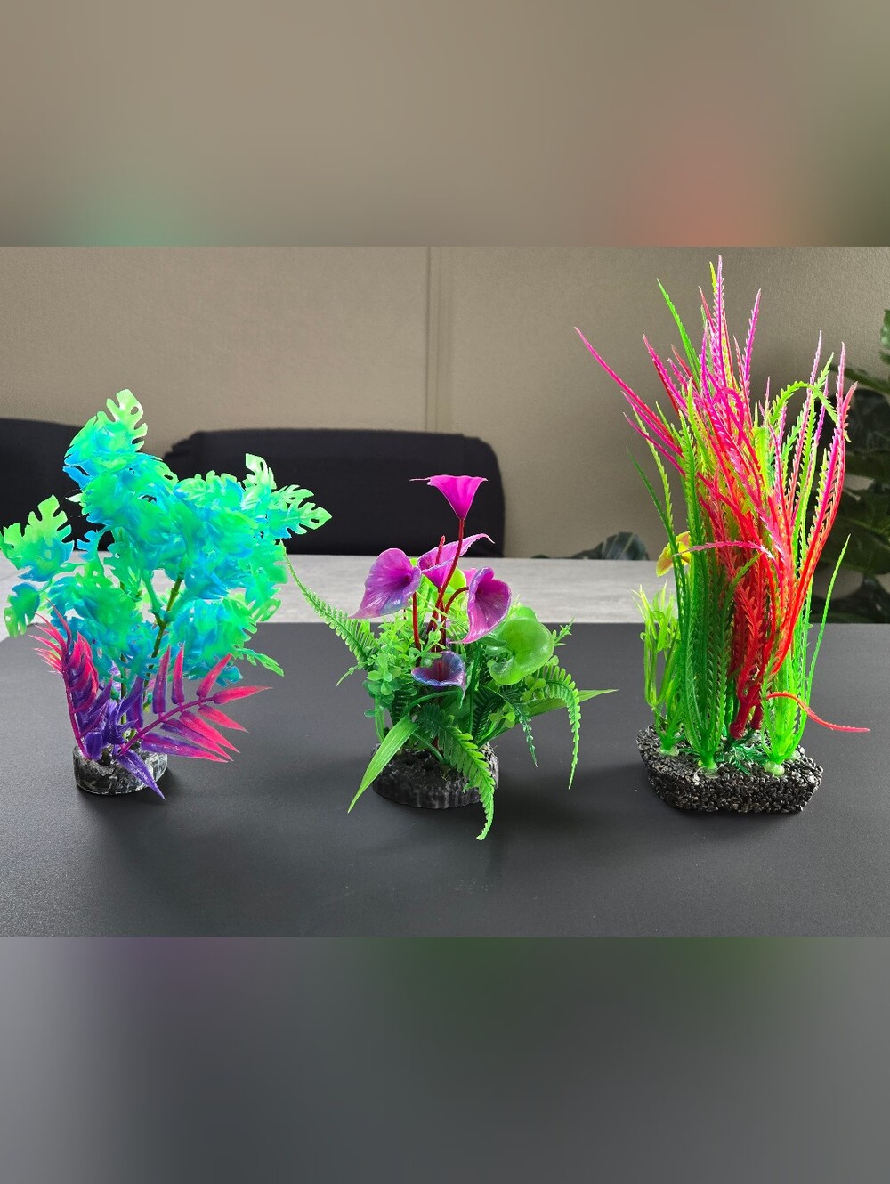 Penn Plax Assorted Aquarium Glow Plants For Aqua-scaping - 3 Pieces